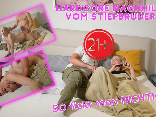 HARDCORE tutoring from stepbrother! This is the REAL way to fuck!